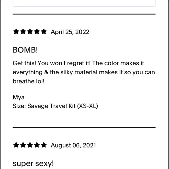 Savage X Fenty Blue & Purple Flutter Mode Savage Travel Kit (XS-XL) - Picture 6 of 9